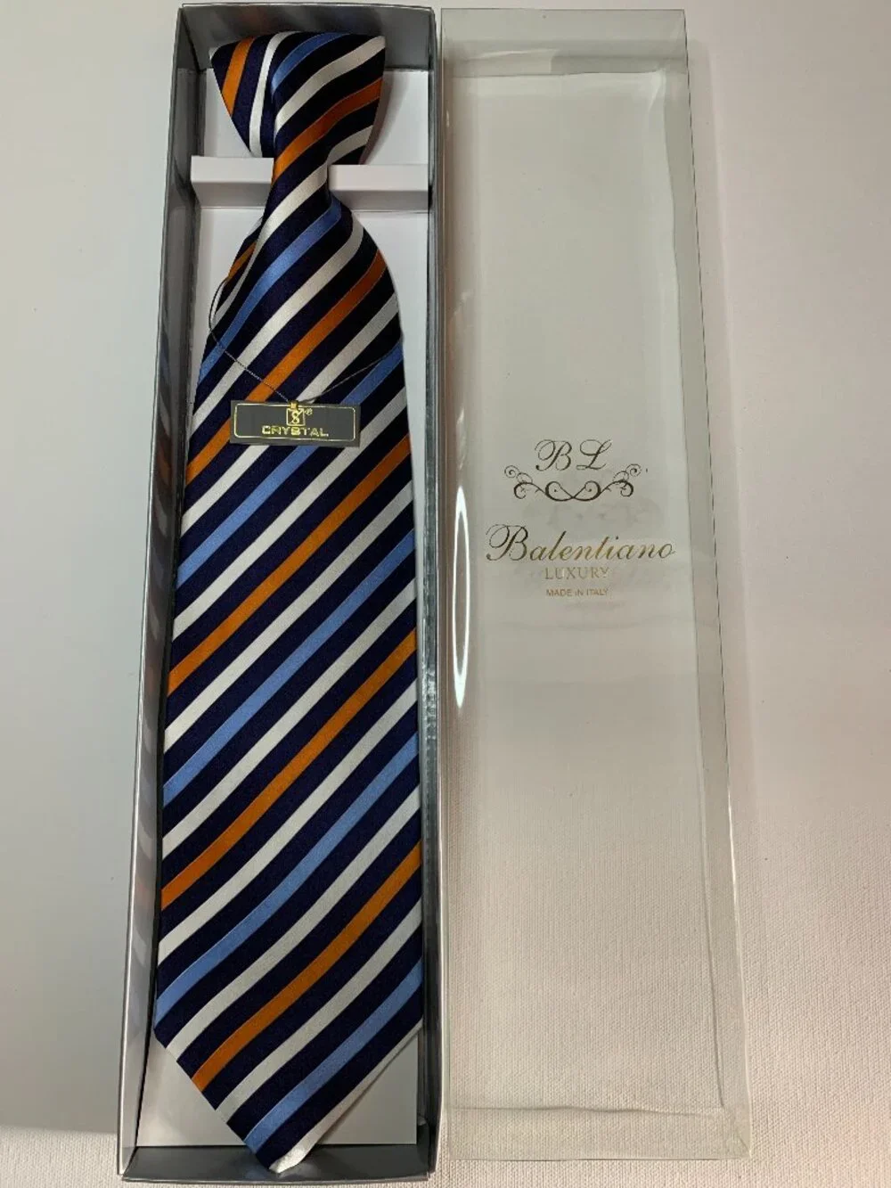 BALENTIANO Luxury 100% Silk Tie for Men Made in Italy 57